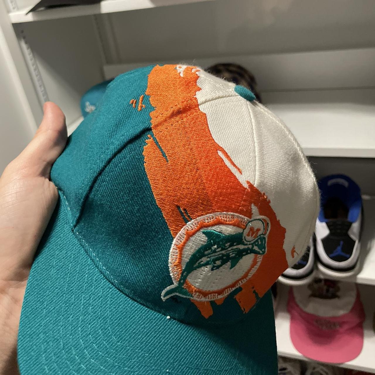 Vintage Miami Dolphins Velcro Cap signed by Cameron - Depop