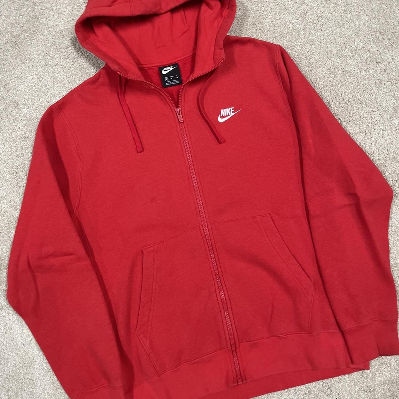 Red Nike jacket Red essential Nike swoosh jacket... Depop