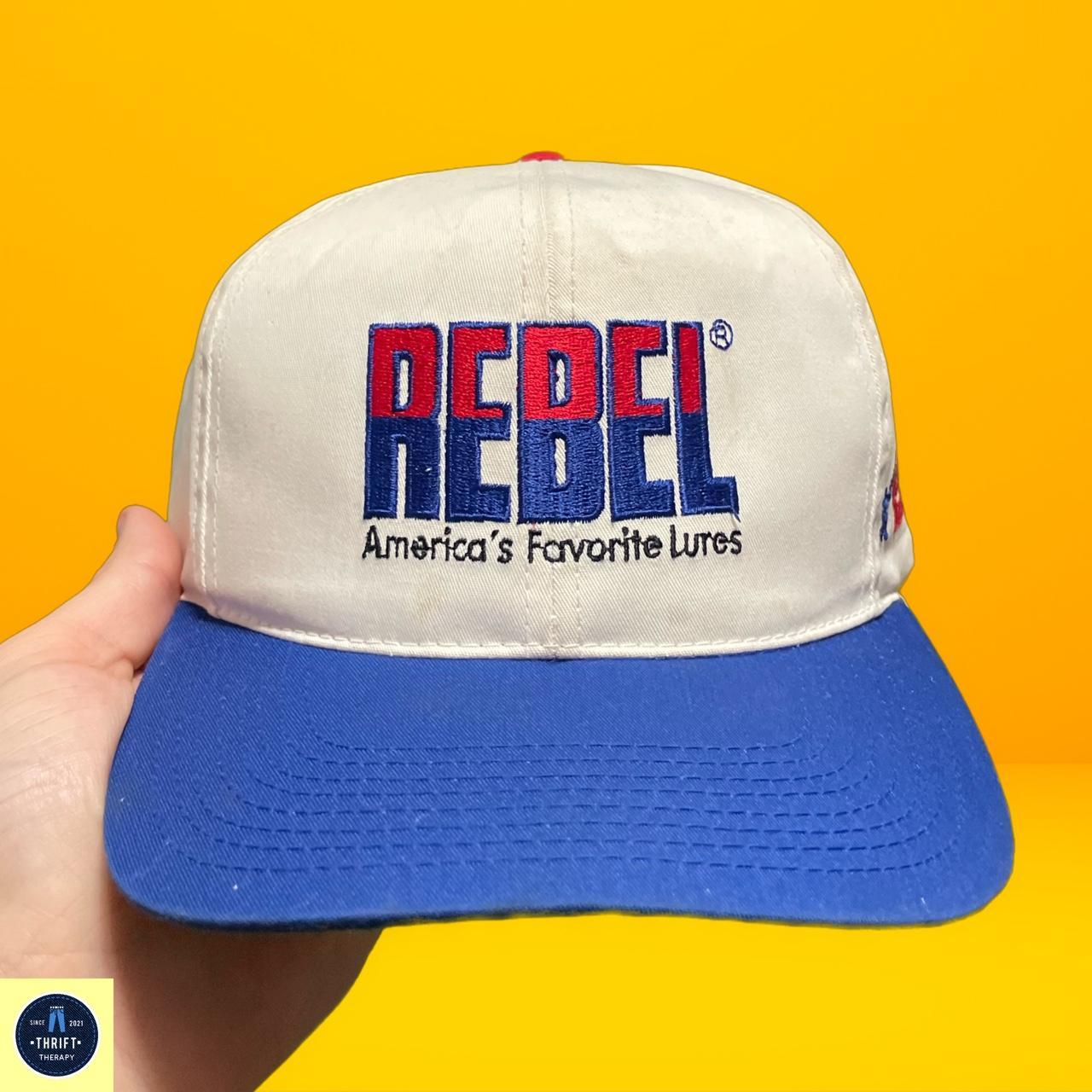 Vintage Rebel fishing lures hat Vintage 90s Rebel - Depop