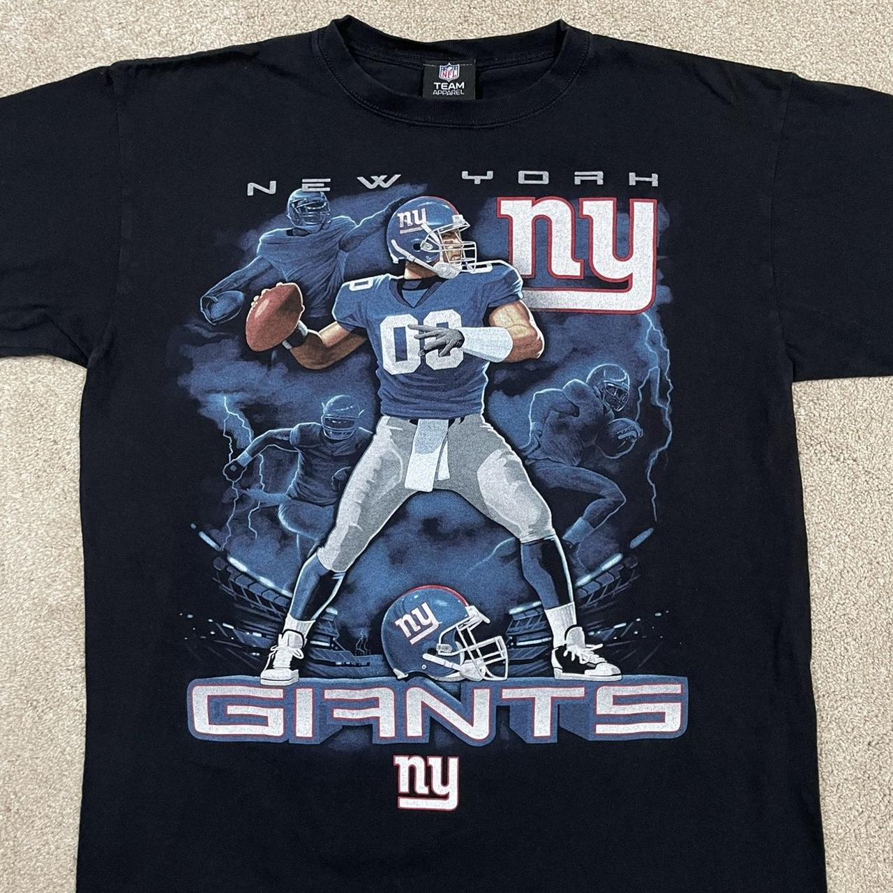 NFL Team Apparel Dark Blue New York Giants Shirt Size XL Football