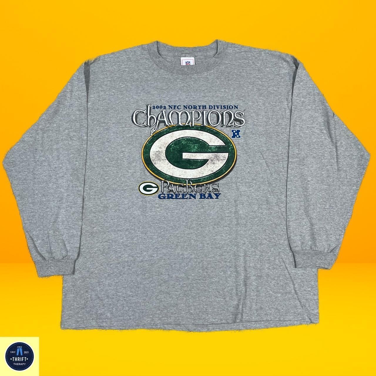 Vtg Mens NFL Green Bay Packer Sweatshirt 2002 NFC North 