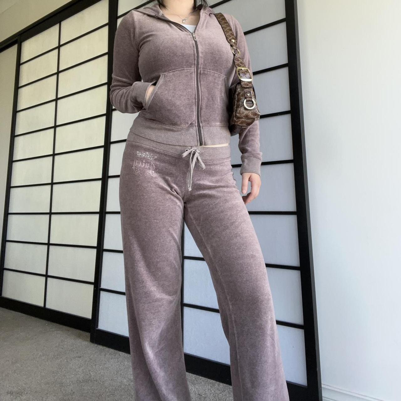 Y2K JUICY COUTURE browny velour tracksuits... - Depop
