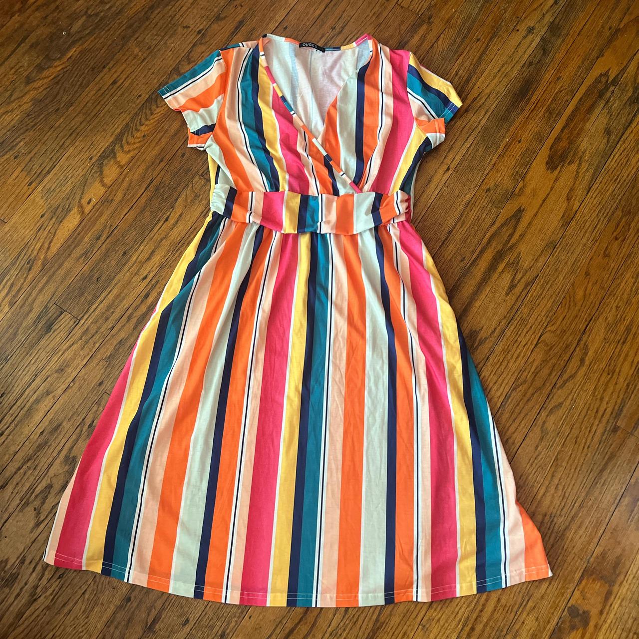 Women's A-line Dress - Multi - L – OUGES DRESS Mu… - image 1