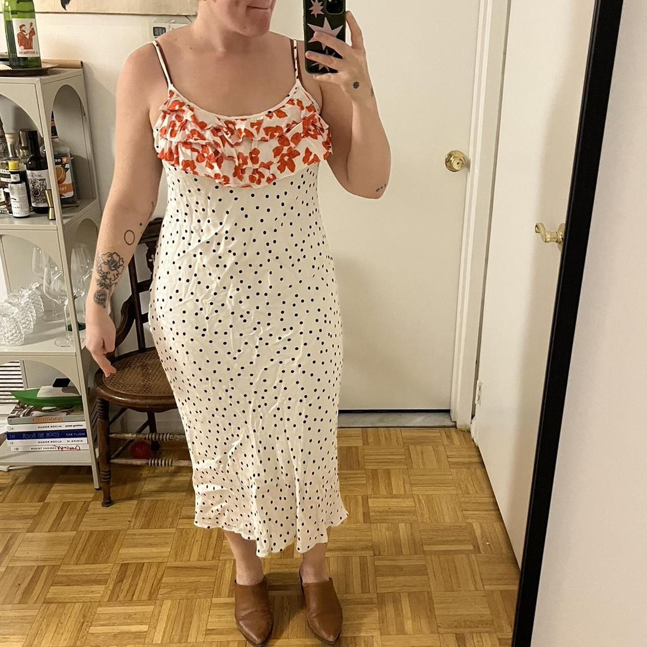 rixo brown polka dot dress