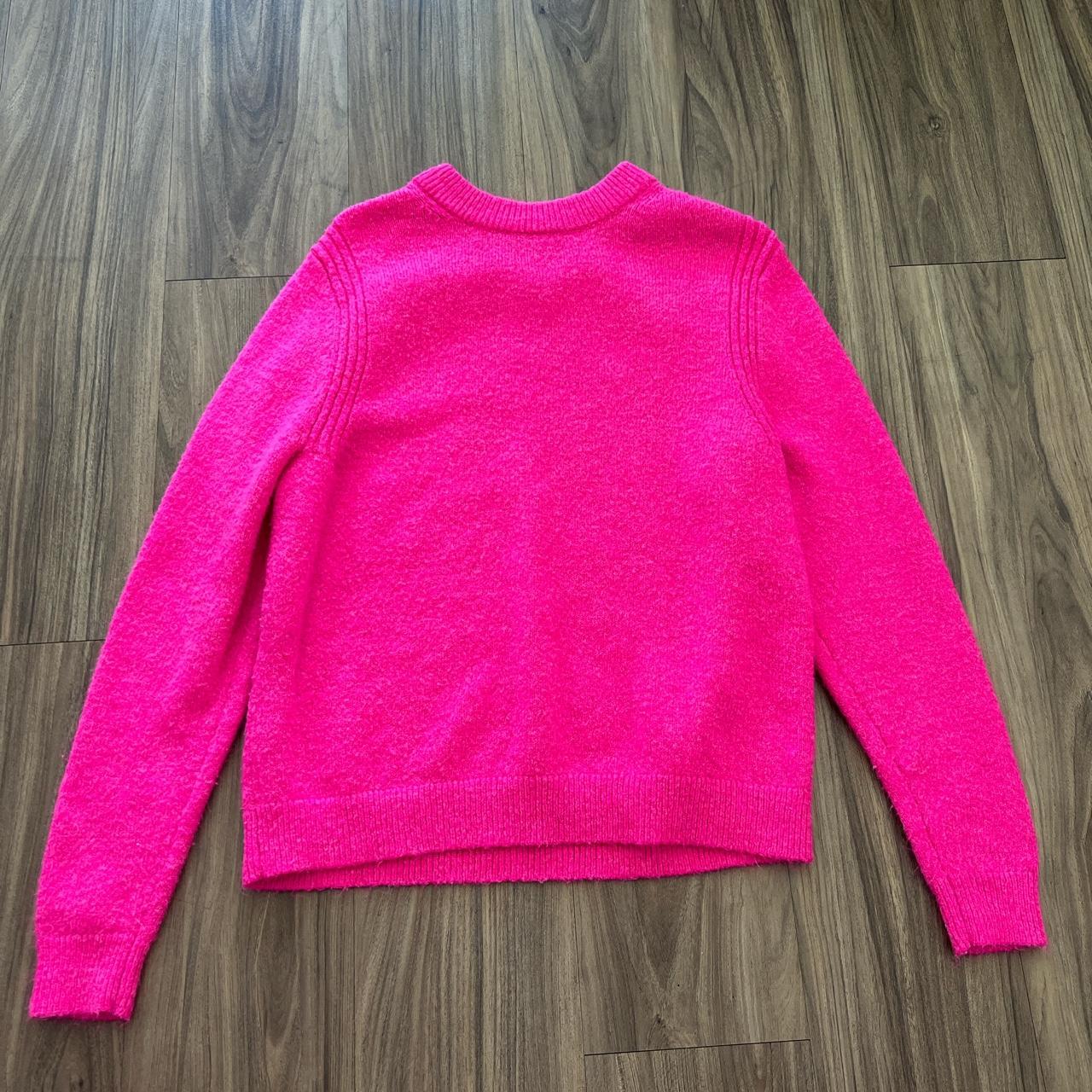 A new day hot pink fuzzy sweater size S Depop