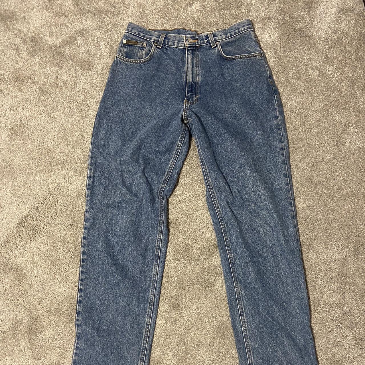 Calvin Klein vintage wash jeans the waist is 32”.... - Depop