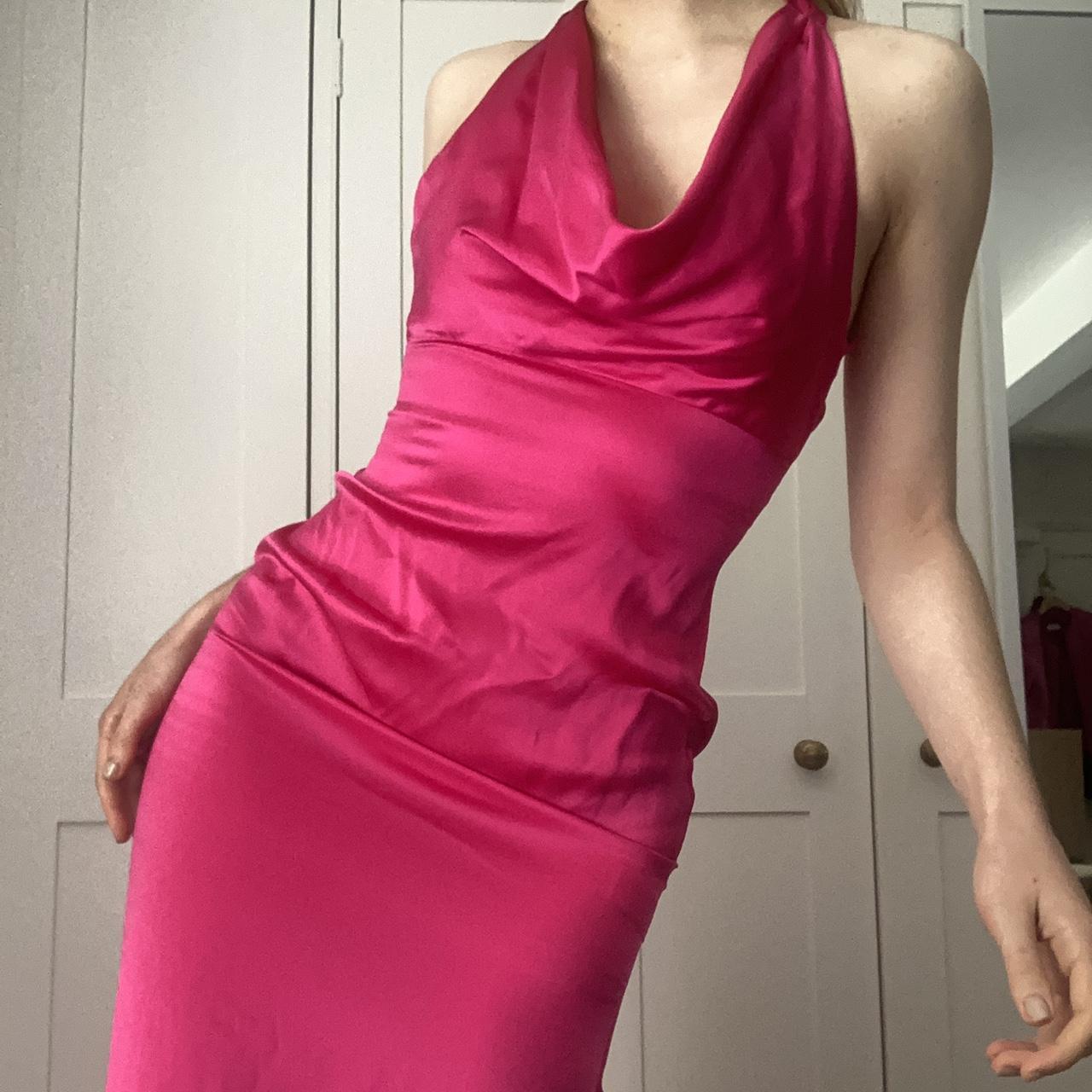 Mulberry silk hot pink dress from Massimo