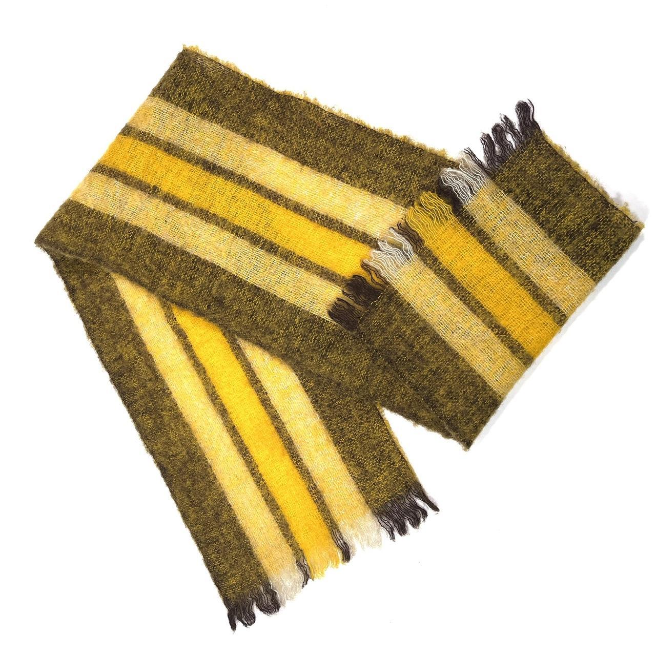 Women’s Yellow and Brown Scarf-wraps | Depop