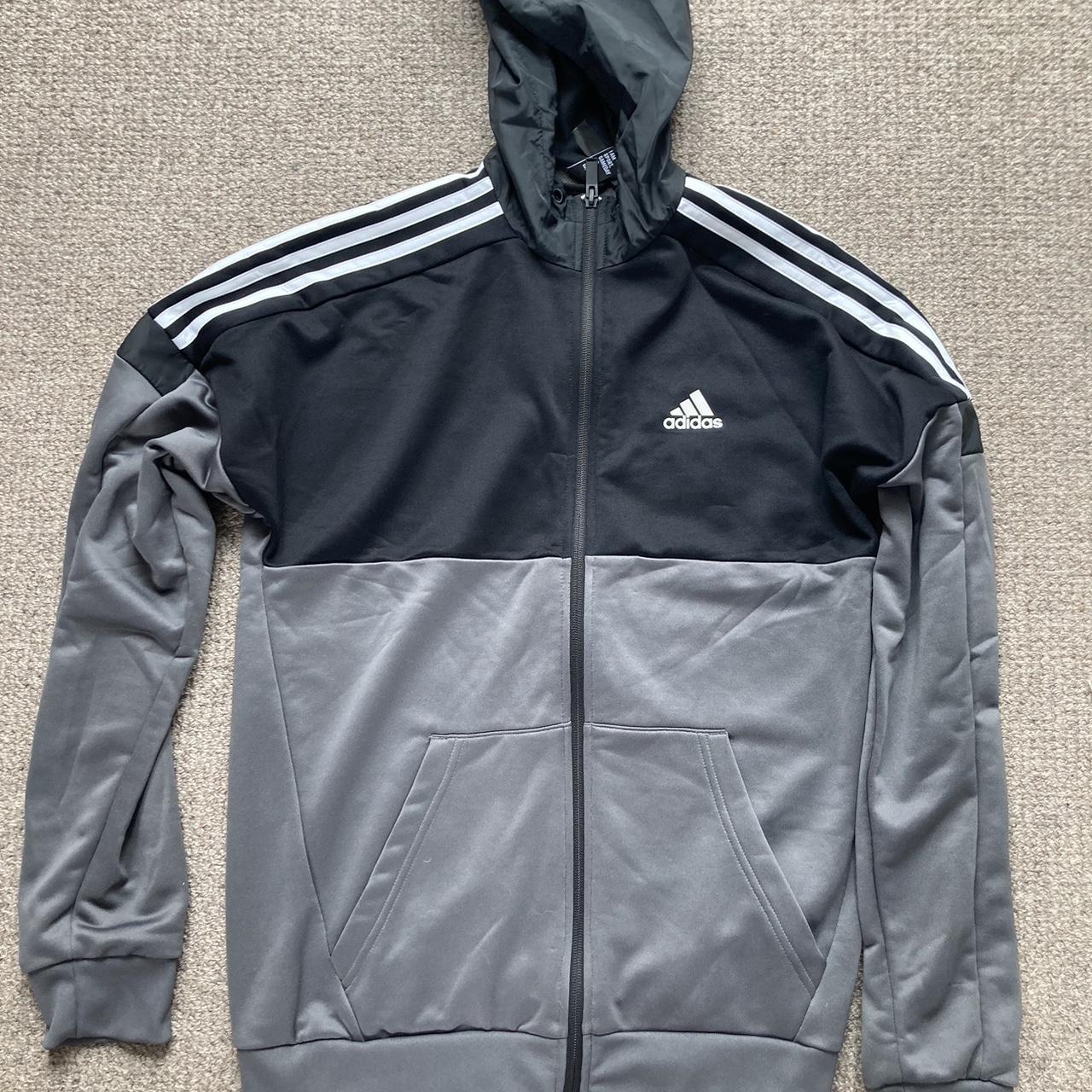 Adidas Sportswear tracksuit top Zip up hoodie Size... - Depop