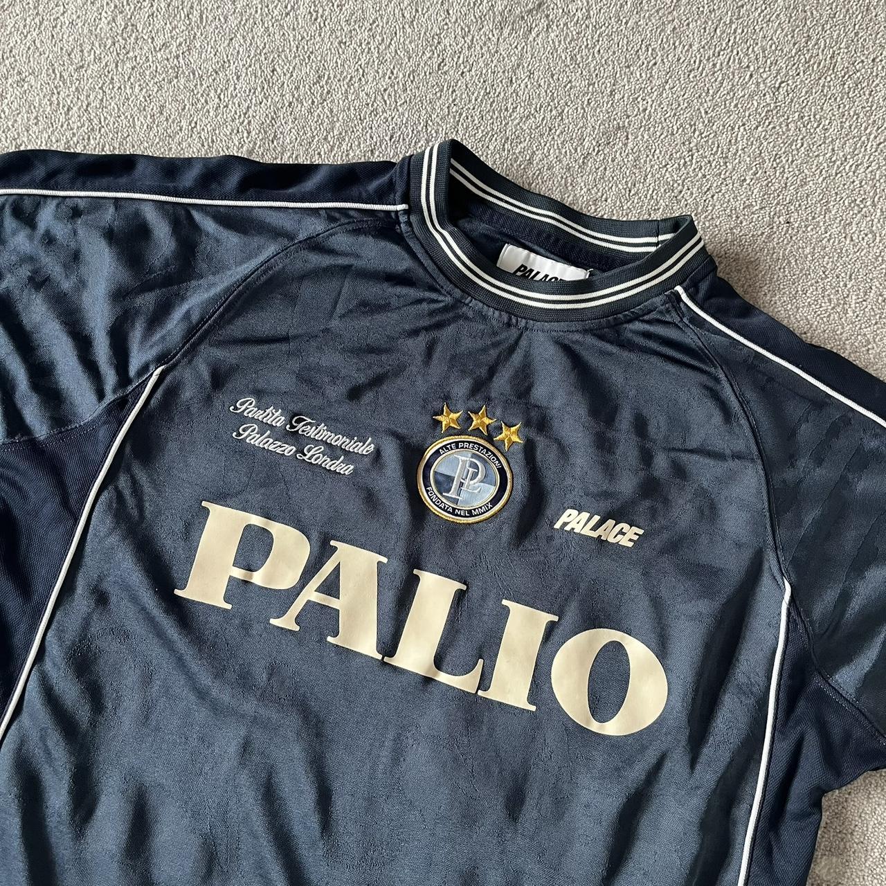 Palace persailles football top jersey Size | Depop