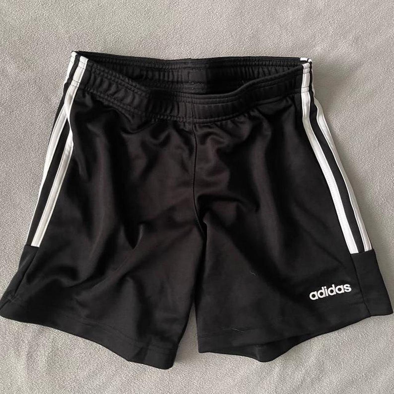 Adidas black shorts with drawstrings -... - Depop