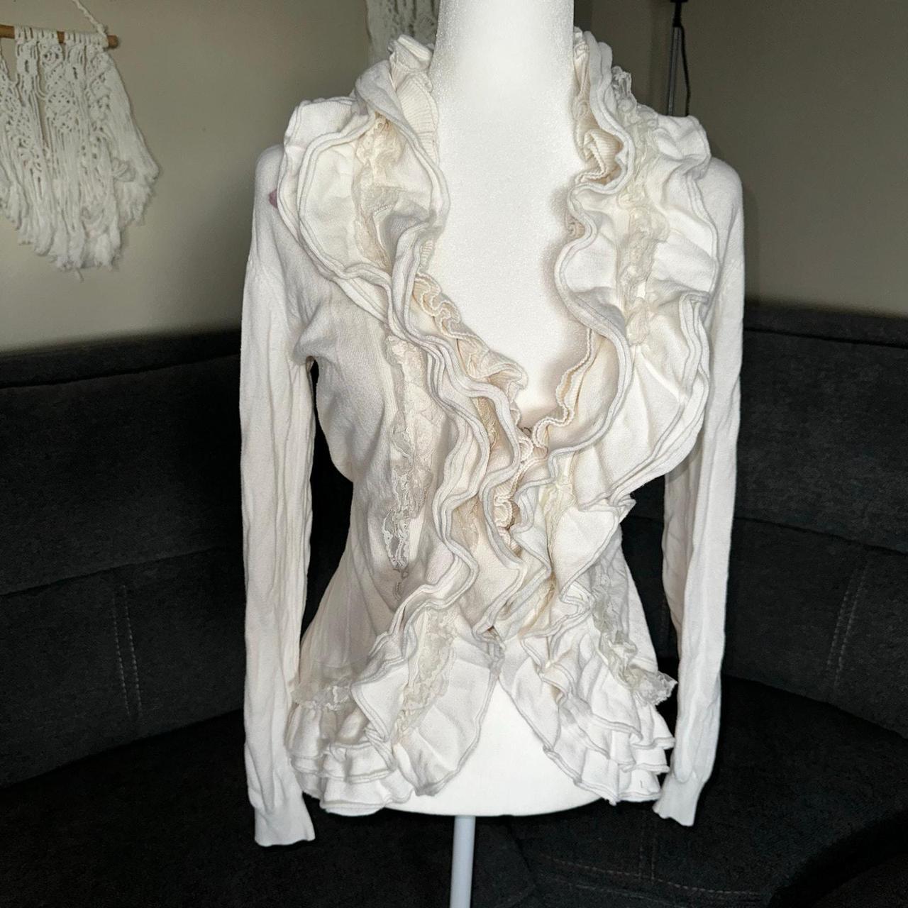 Source Unknown Women's Sweater - Cream - L – Y2k … - image 2