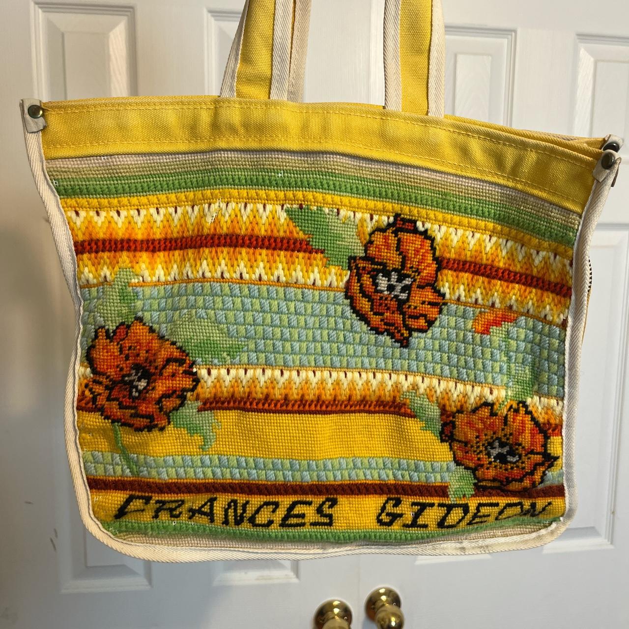 Cross-stitch monogram tote bag Monogram reads: - Depop