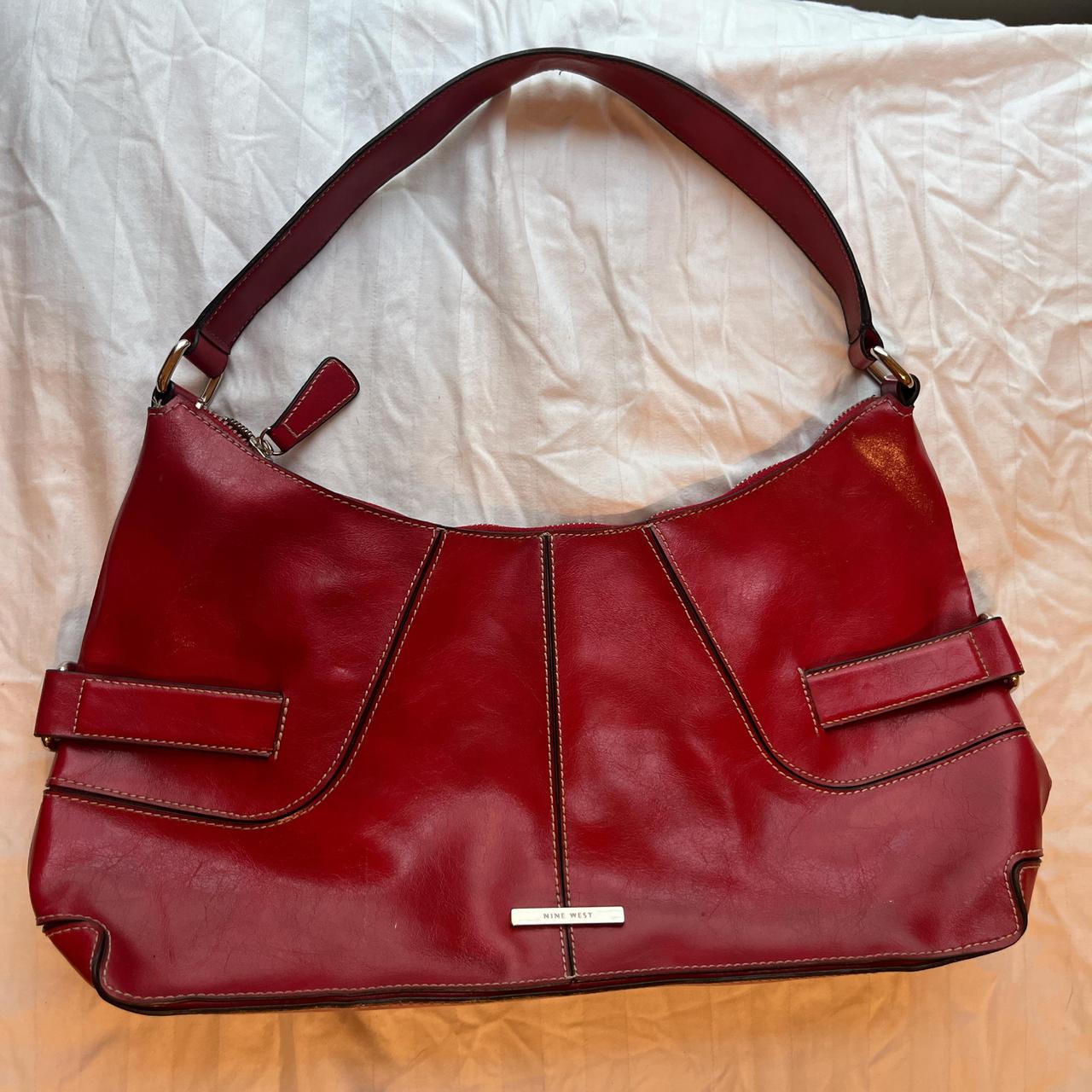 Nine west red bag sale