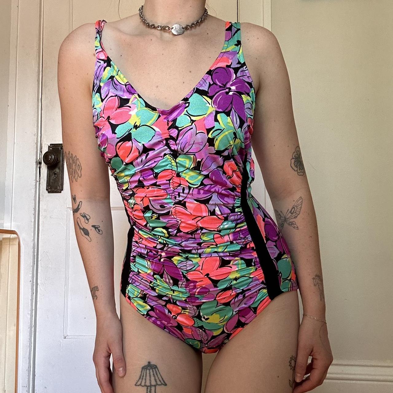80's USA VINTAGE STARINA ALL LACE DESIGN RAYON ONE PIECE/80