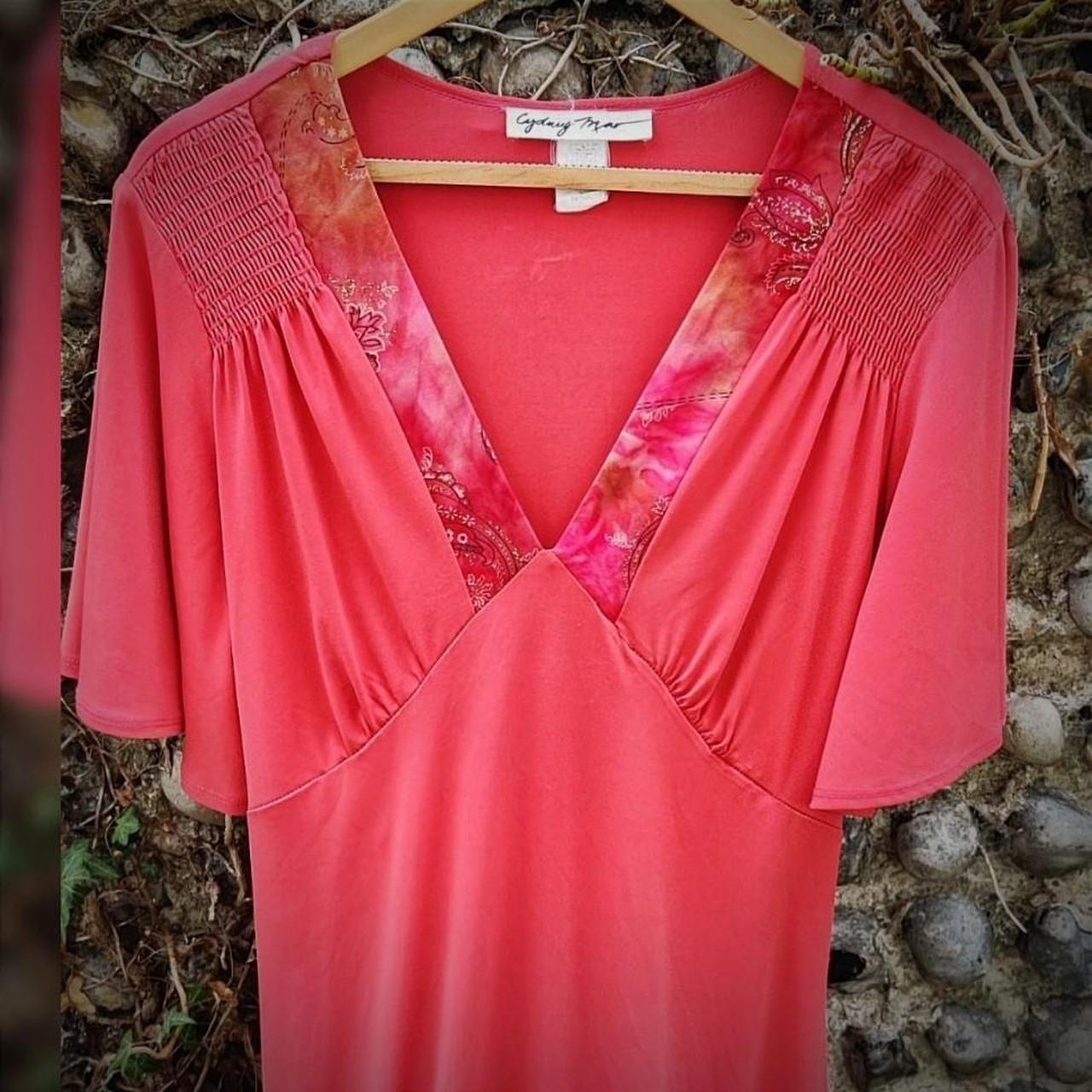 Women's Pink and Orange Dress Depop