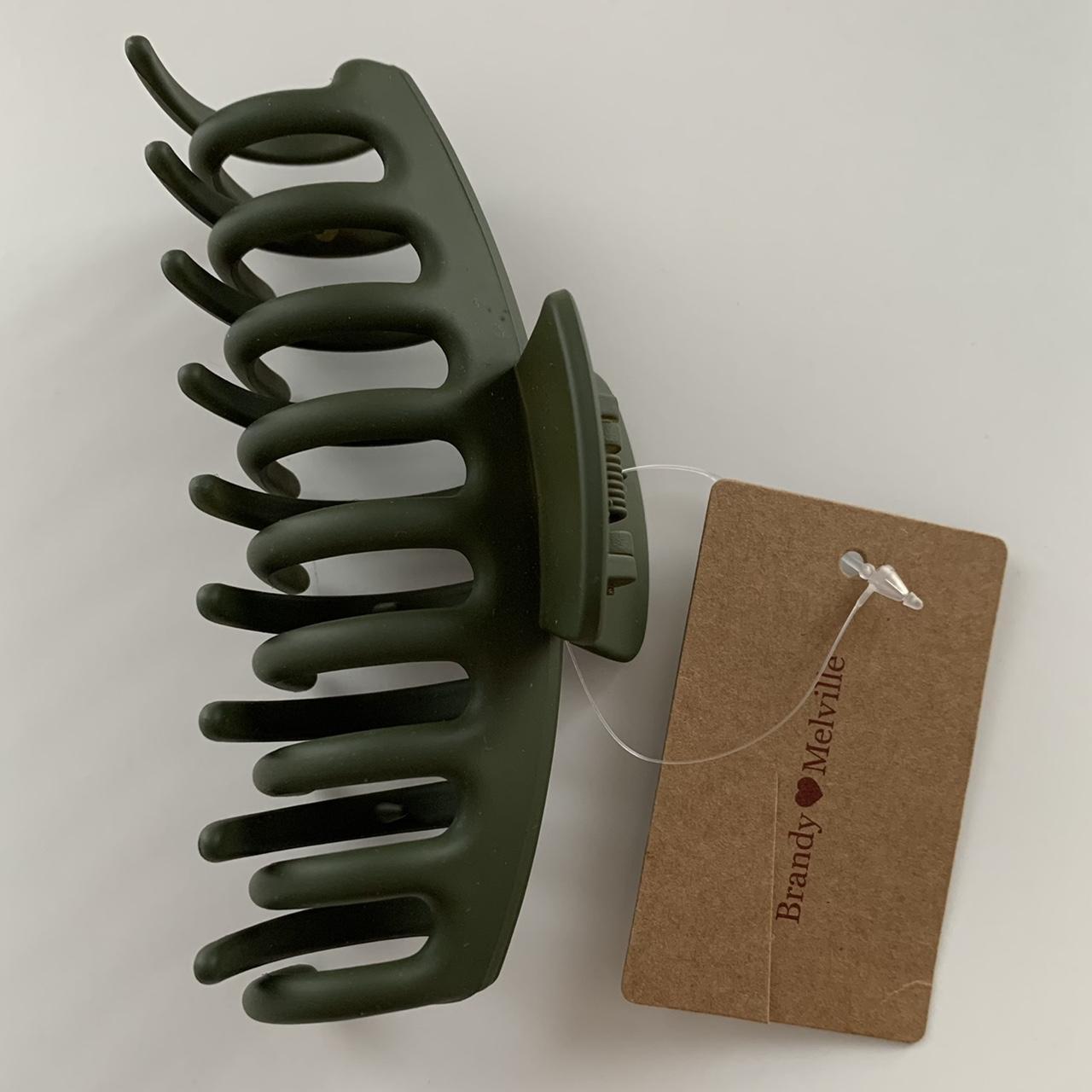 Brandy Melville Large Hair Claw Green Authentic (can... Depop