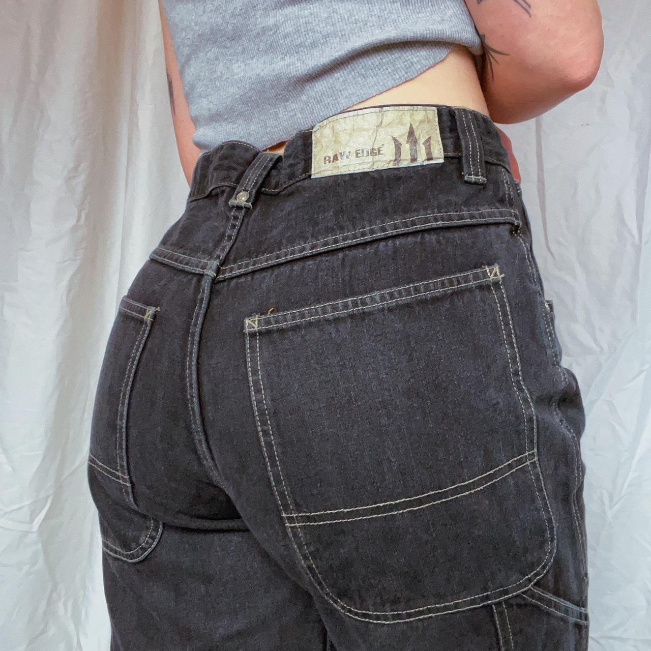 VINTAGE RAW EDGE JEANS WAIST: 28 HIPS: 42 INSEAM:... - Depop