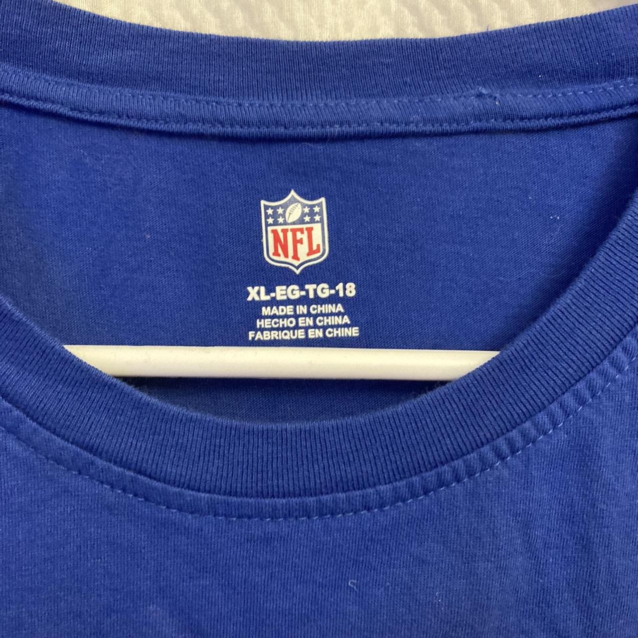 Blue NFL NY Giants Long Sleeve Shirt Size: Large - Depop