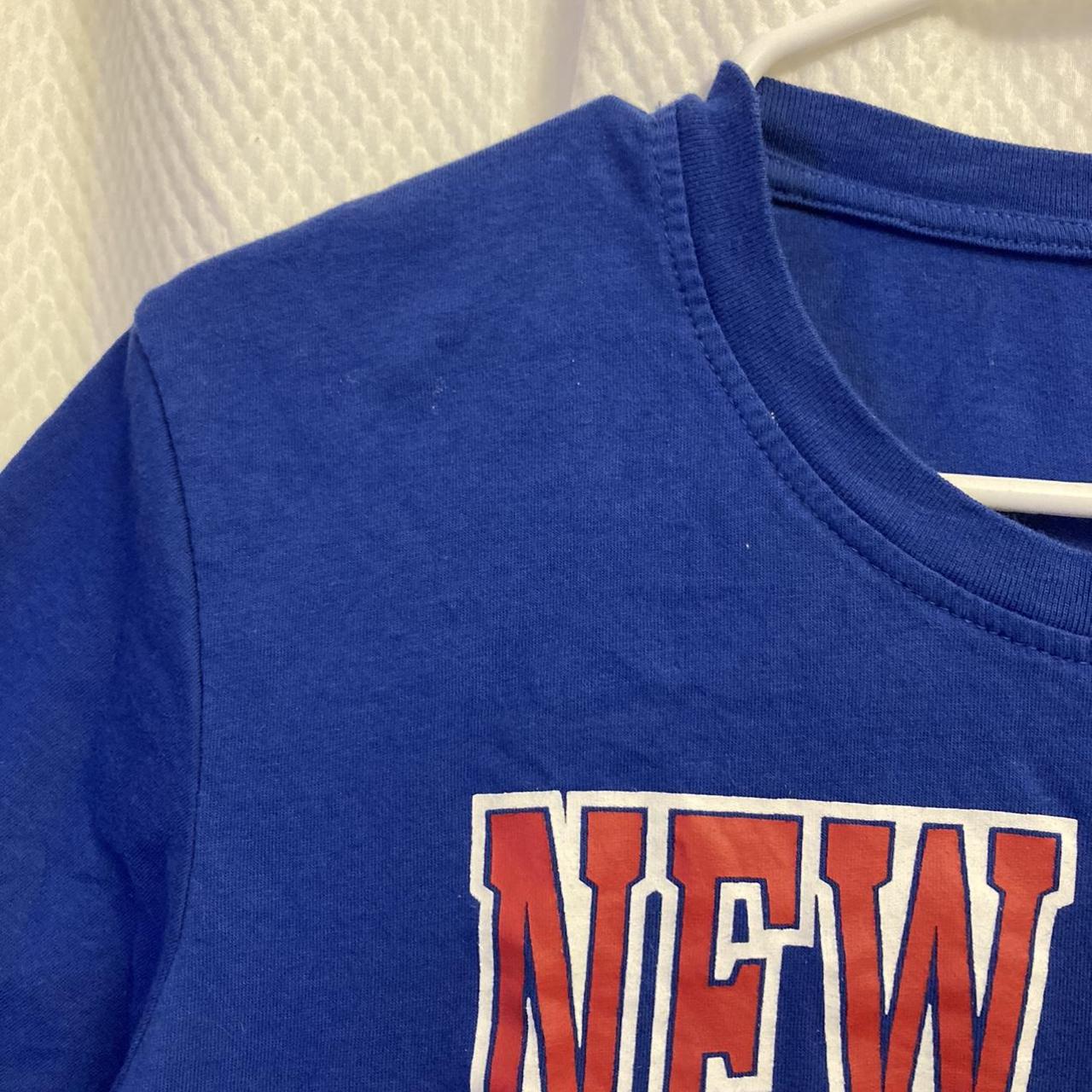 Blue NFL NY Giants Long Sleeve Shirt Size: Large - Depop