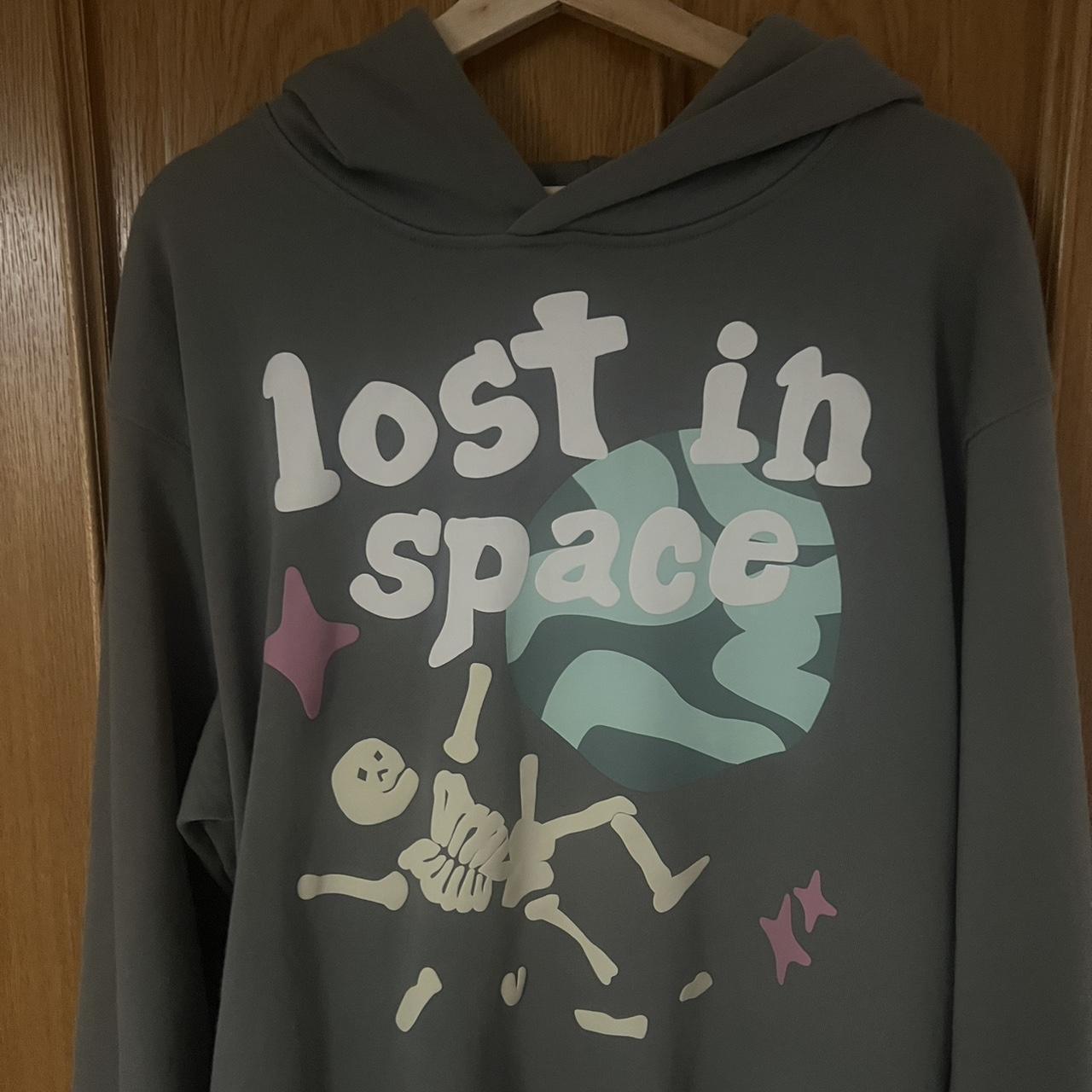 broken planet lost in space grey hoodie perfect... - Depop