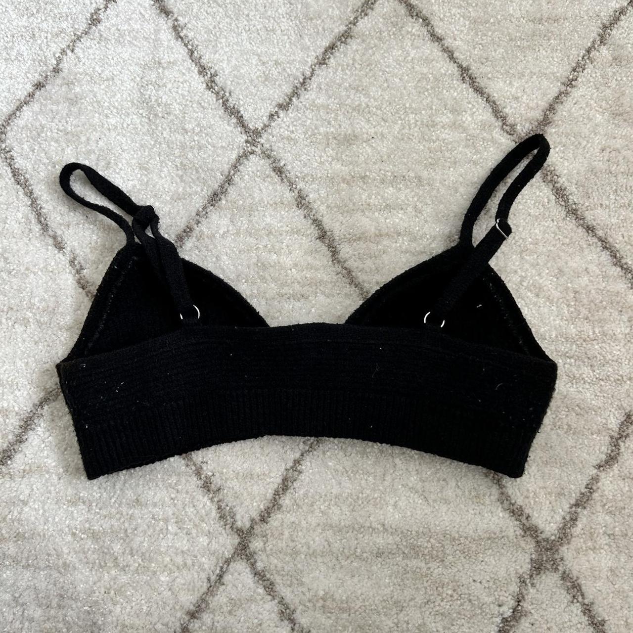 Helmut Lang black knit bra top in size XS/S in great