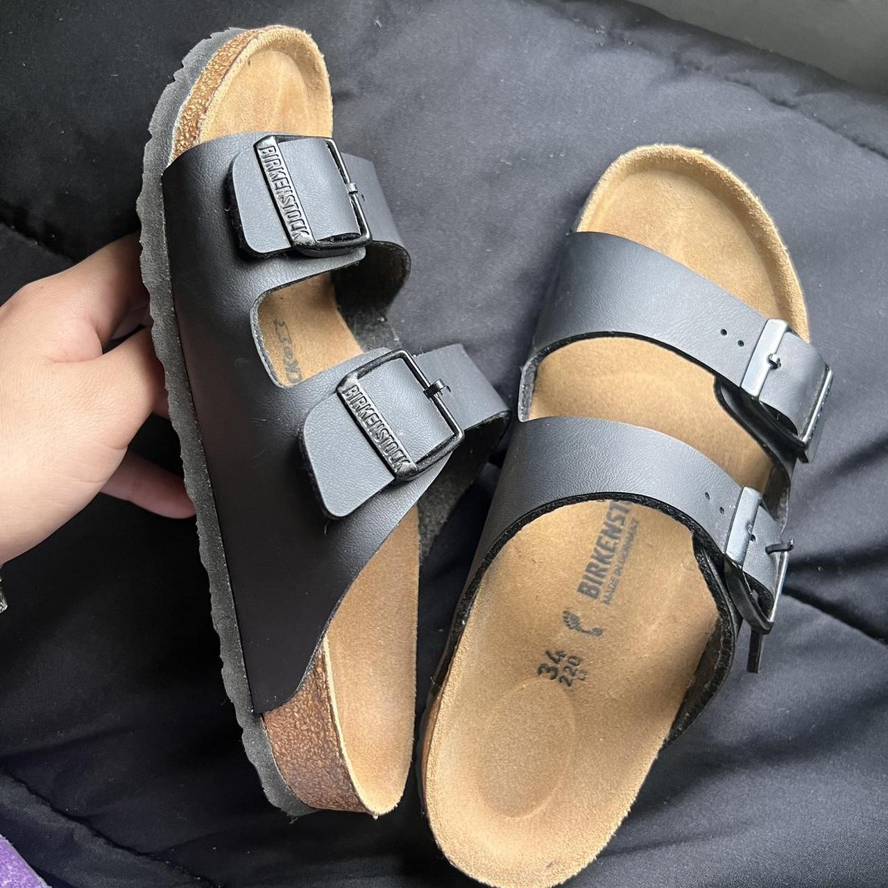 Black Birkenstock ! Worn a few time but still in... - Depop