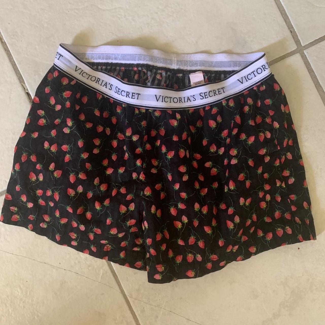 victoria’s secret strawberry sleep shorts, women’s...