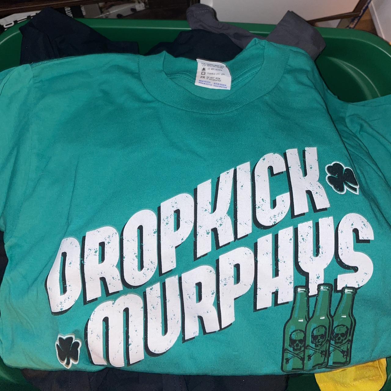 1996 Dropkick Murphys - skull with blades behind - Depop