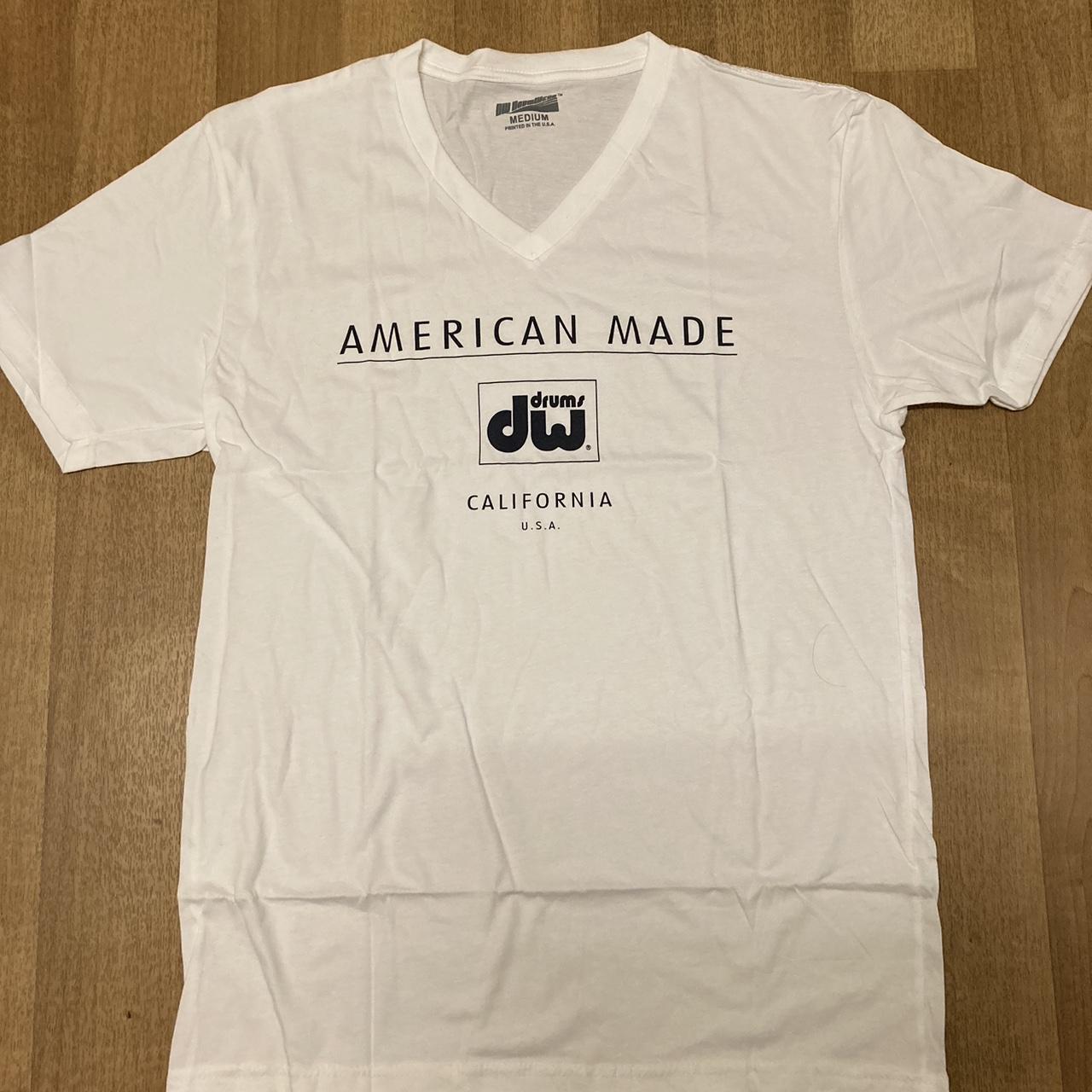 DW Men's White and Black T-shirt