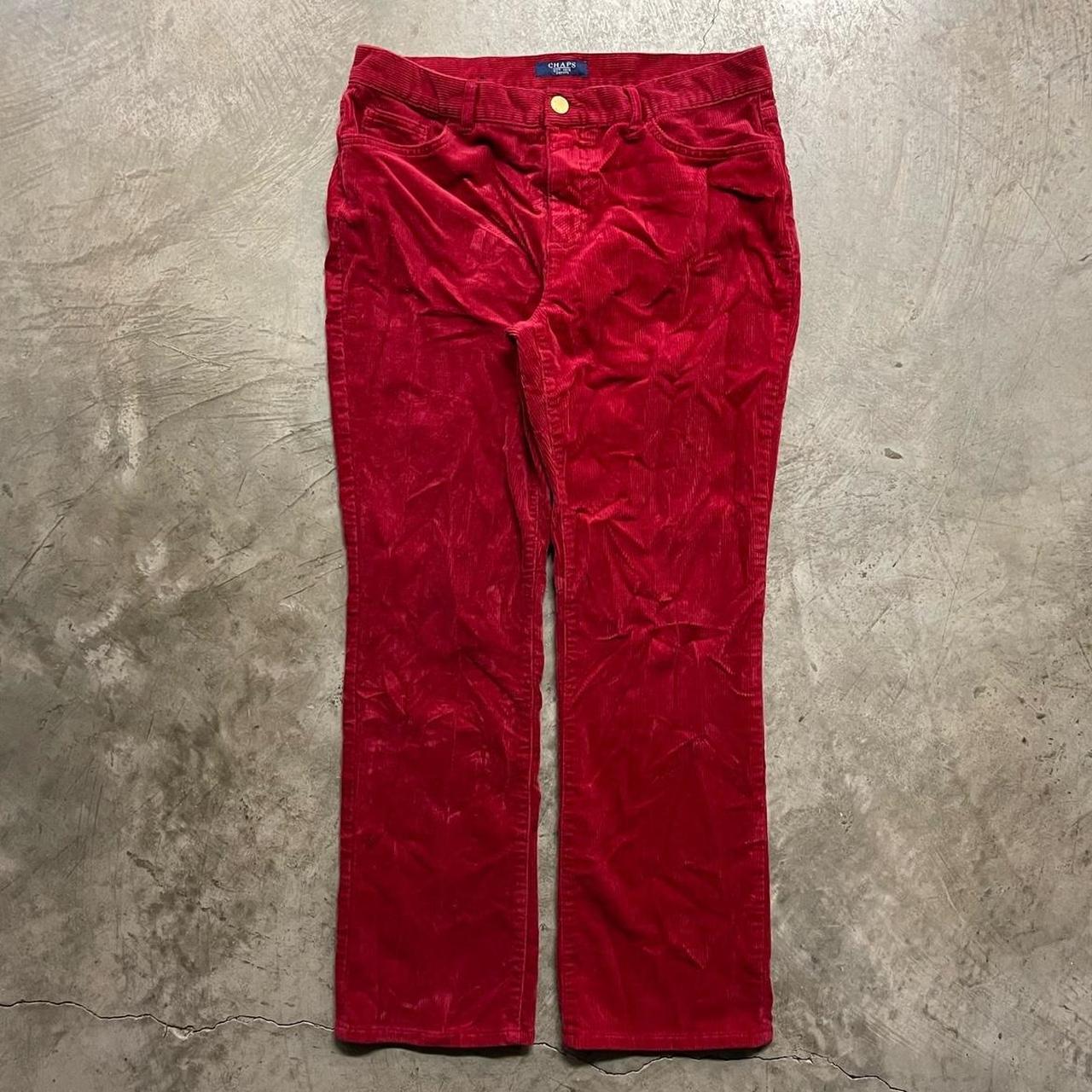 Chaps Women's Red Trousers Depop