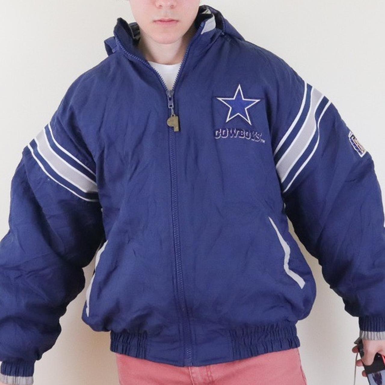 90s Pro Player NFL Dallas Cowboys Reversible Puffer - Depop