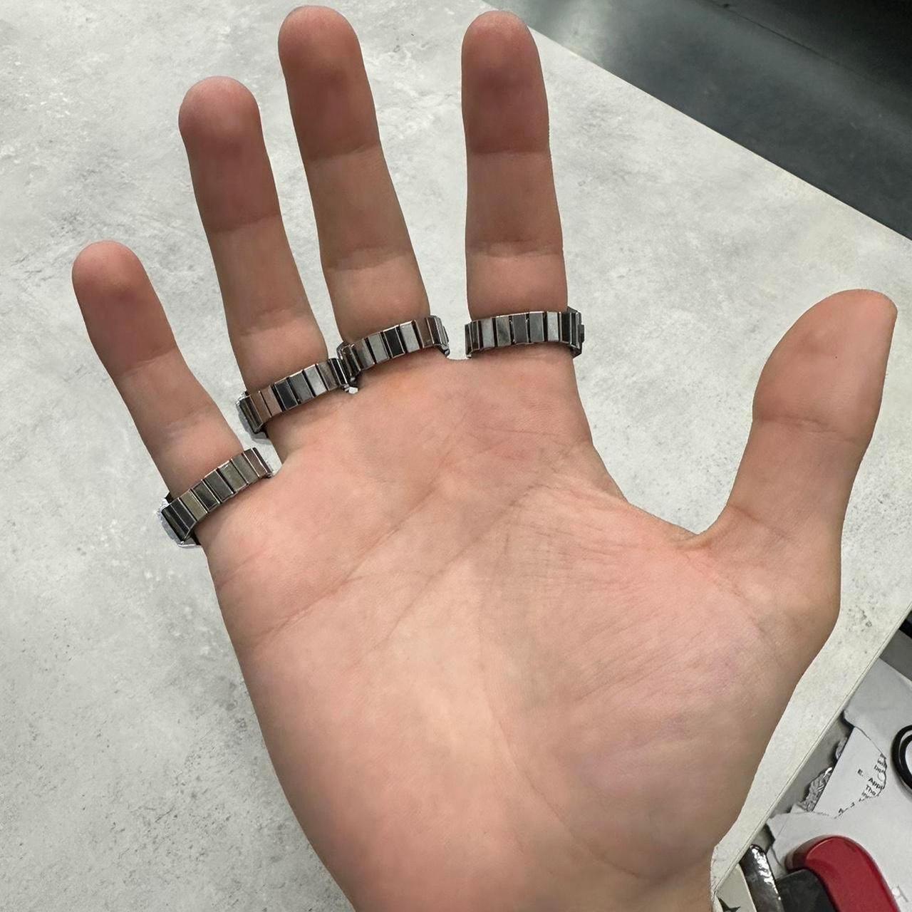 Men's Ring - Silver/Grey – unique silver ring wat… - image 3