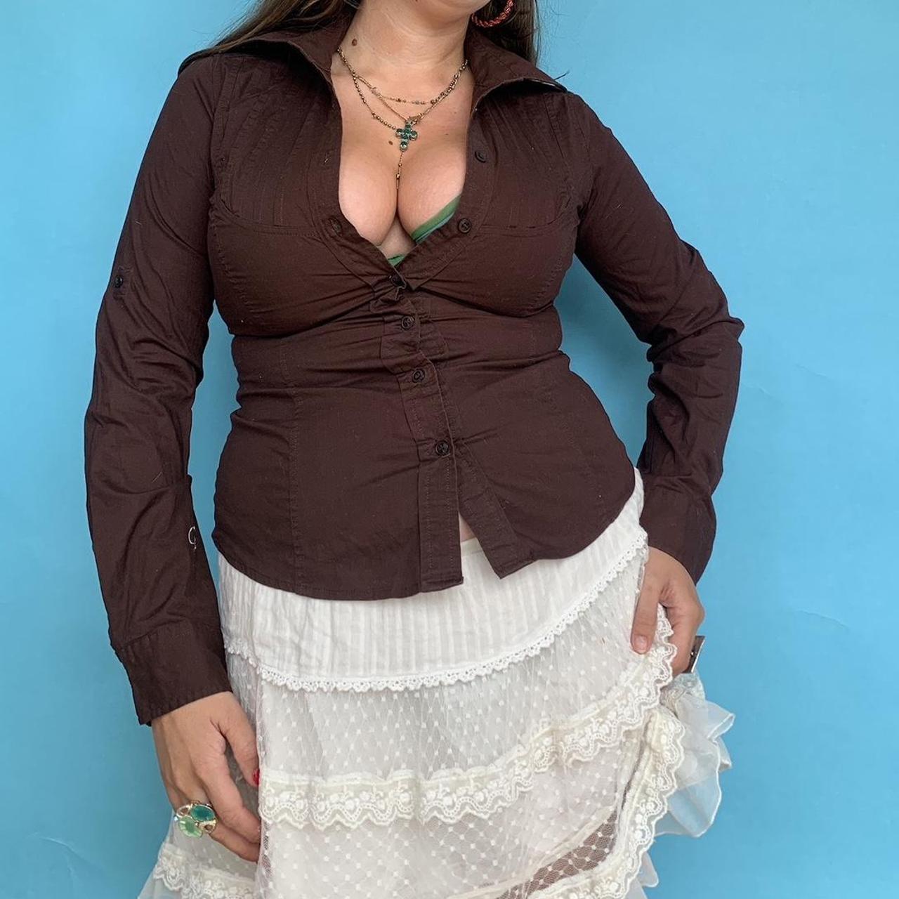 womens tight button up shirt