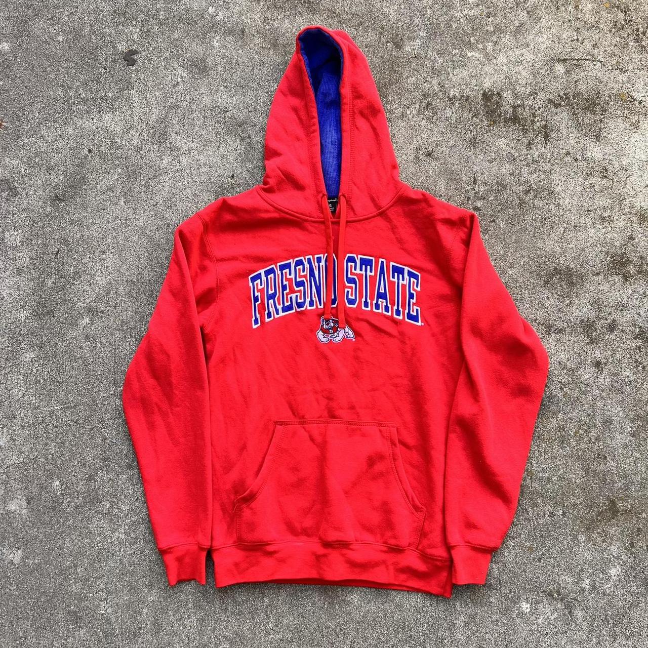 Red and blue Fresno state college hoodies great... - Depop