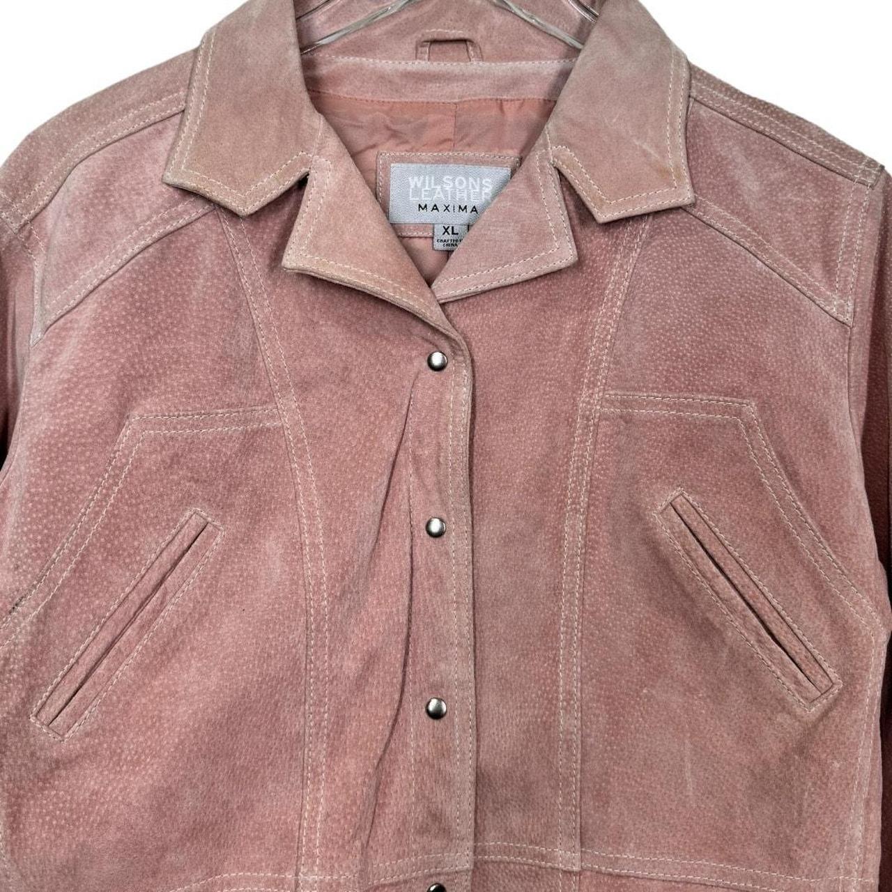 Vintage offers Wilson's Leather Pink Jacket Pink Suede Coat