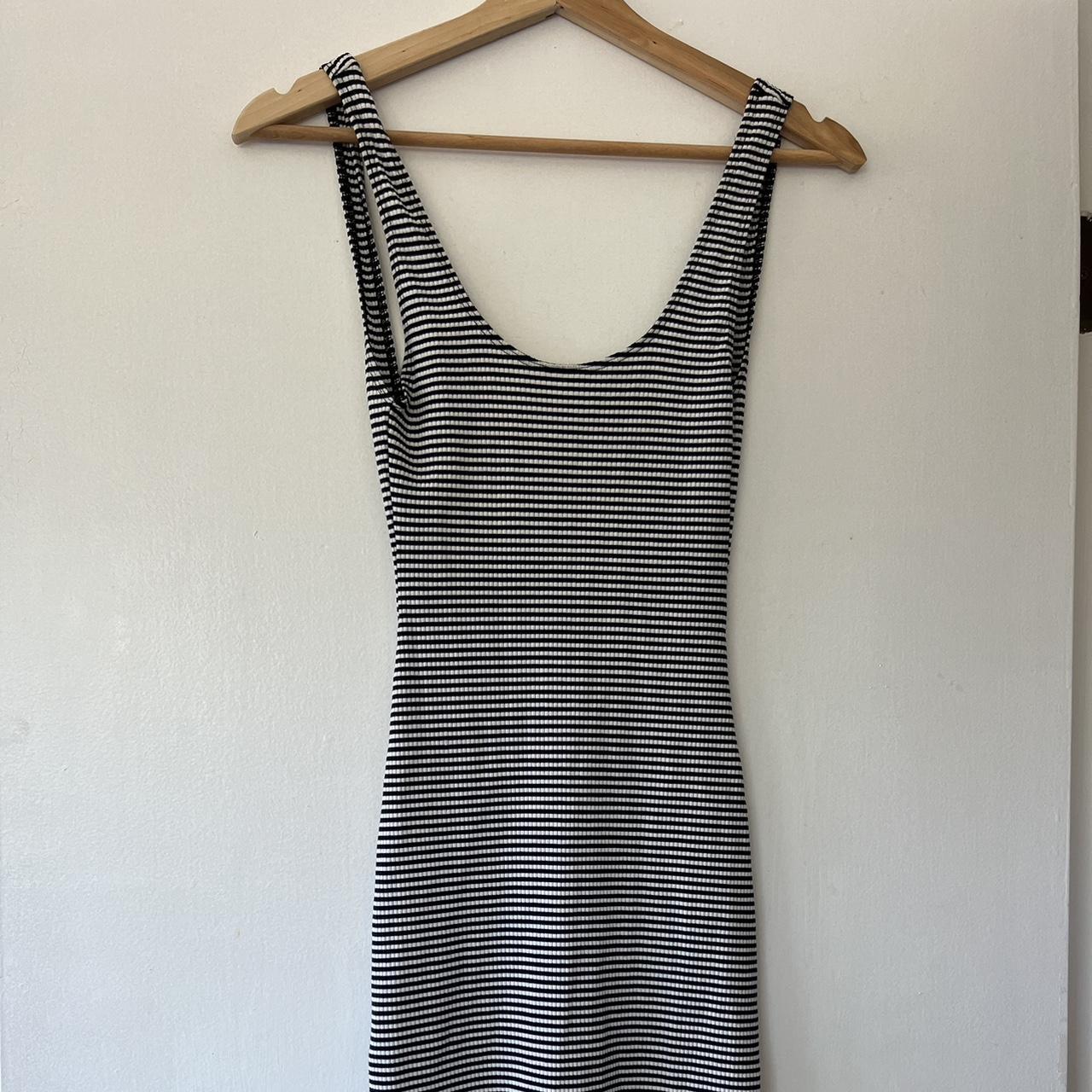 Reformation Striped Low Back Tank Dress Size xs No... - Depop