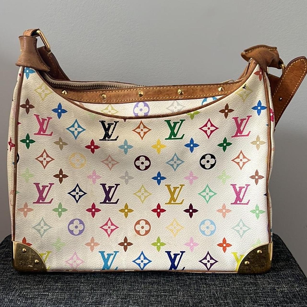 Y2K Louis Vuitton Bag White Multicolor Canvas ... - Depop