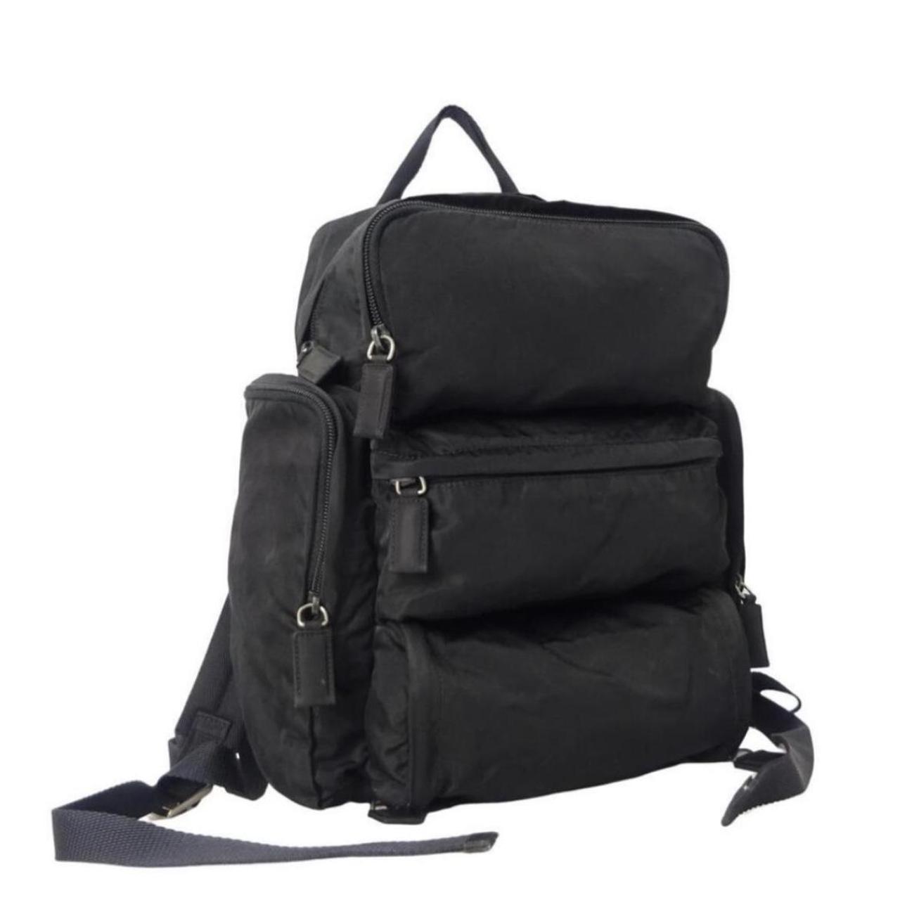 Vintage Prada Backpack Mini Hiking Black Tessuto | Depop