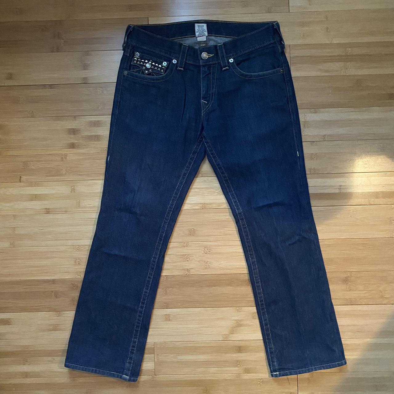 STUDDED TRUE RELIGION JEANS🩶 (ACCEPTING... - Depop