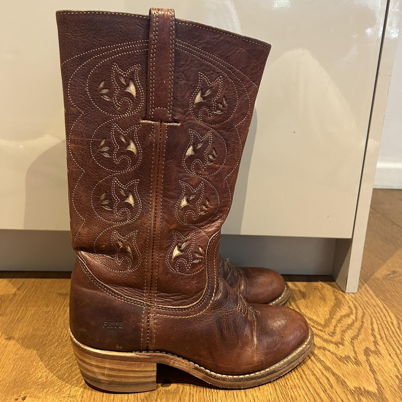 frye cowboy boots womens