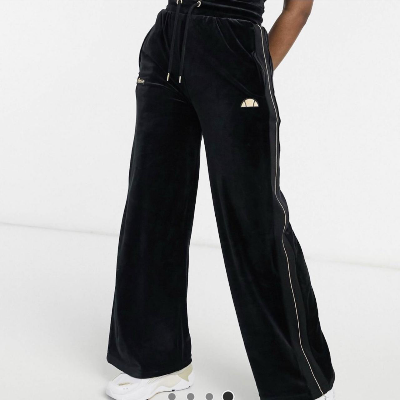 Ellesse Women's Black and Gold Trousers