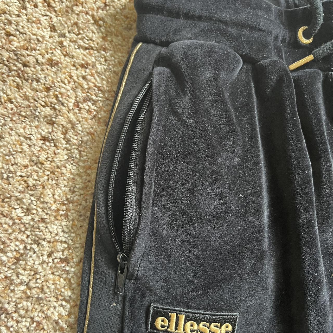 Ellesse Women's Black and Gold Trousers (3)