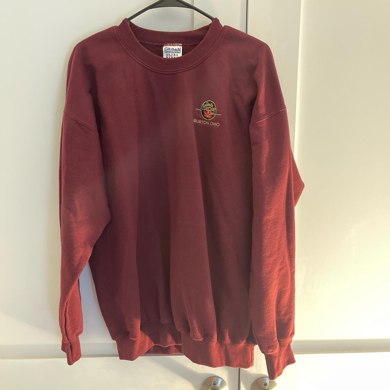 Maroon Gildan with Red Maple Inn embroidery. Size large Depop