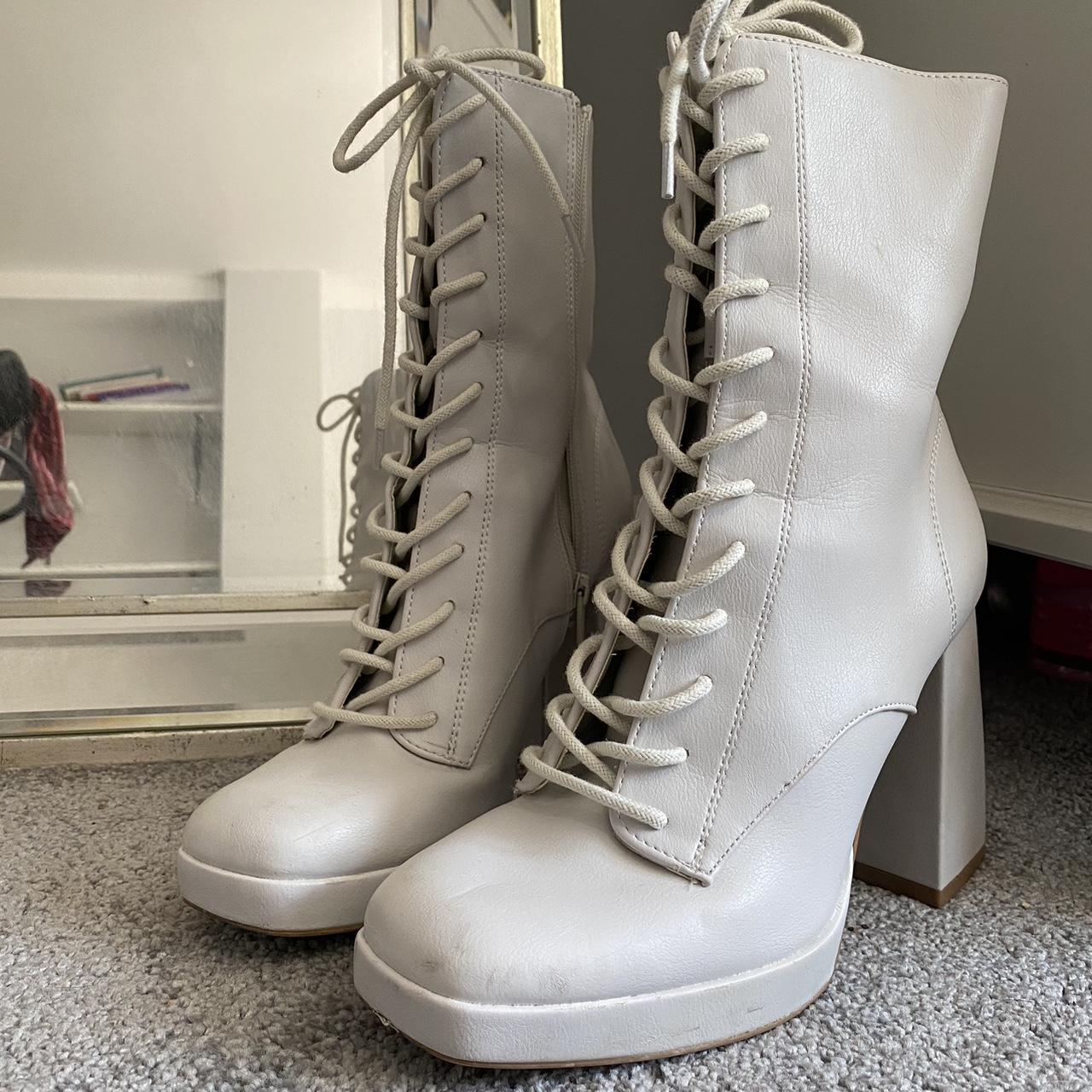 Bershka platform outlet heeled boot