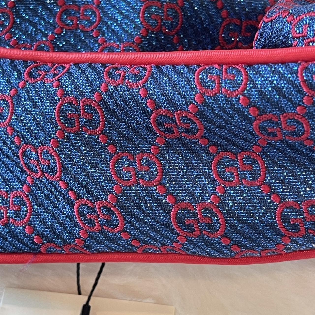 Gucci Women's Red and Blue Hairaccessories Depop