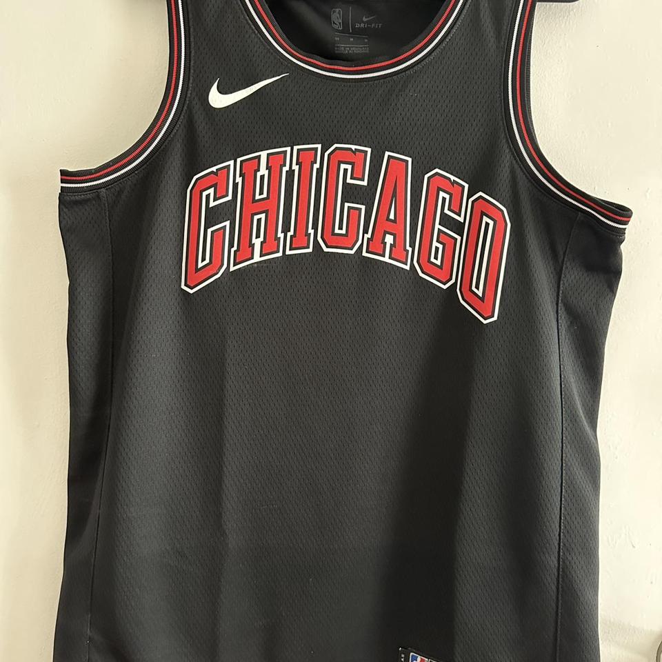 Nike Chicago Bulls NBA Swingman Black Blank Jersey Size 44 Medium