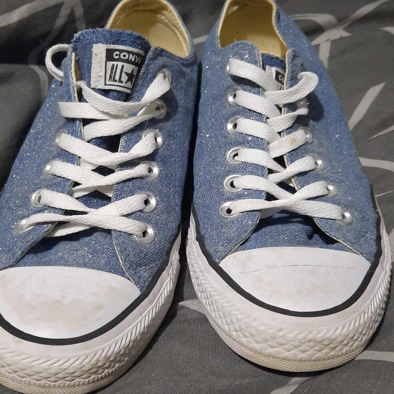 Converse Women's Blue Footwear | Depop