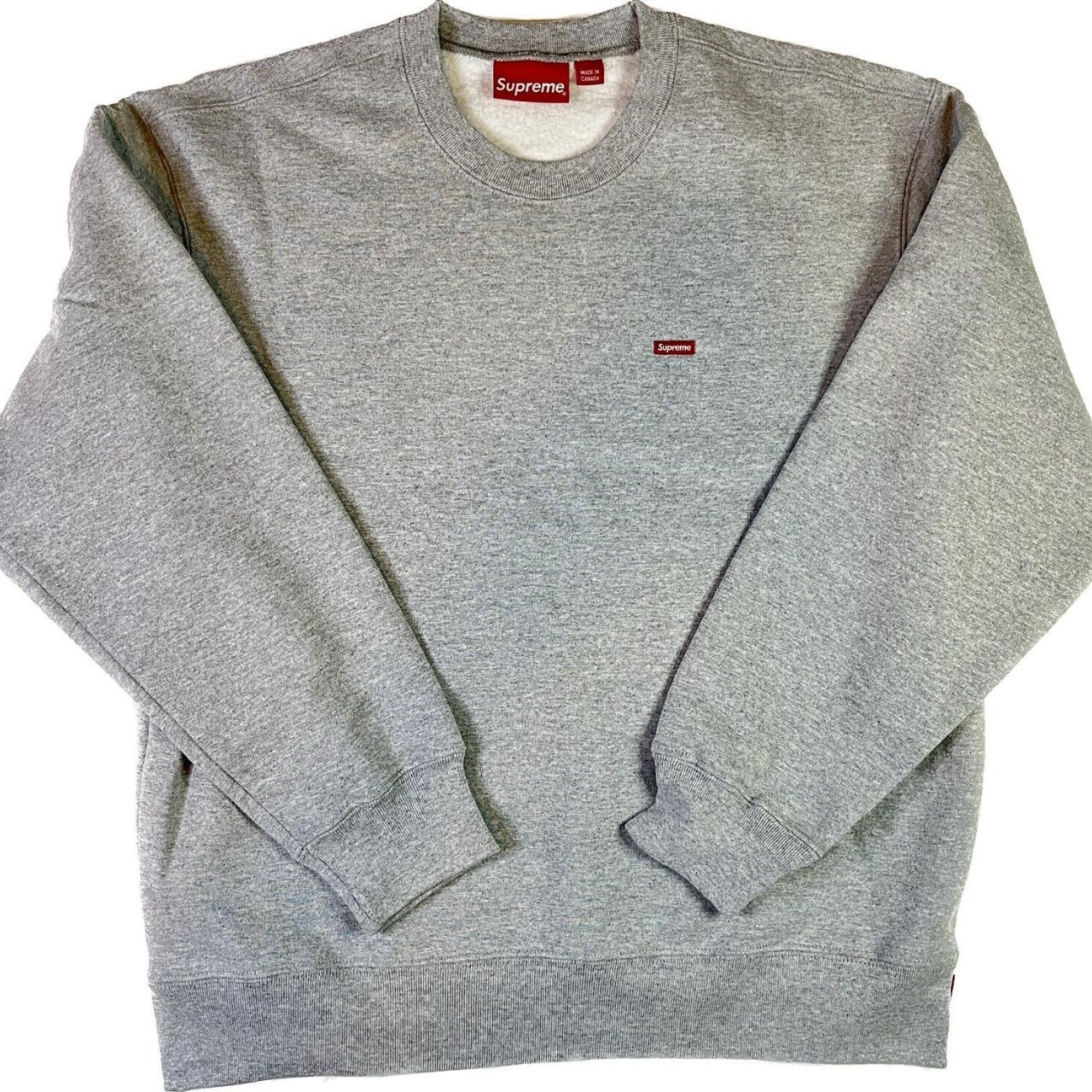 Supreme Small Box Logo Crewneck Sweatshirt Heather... - Depop