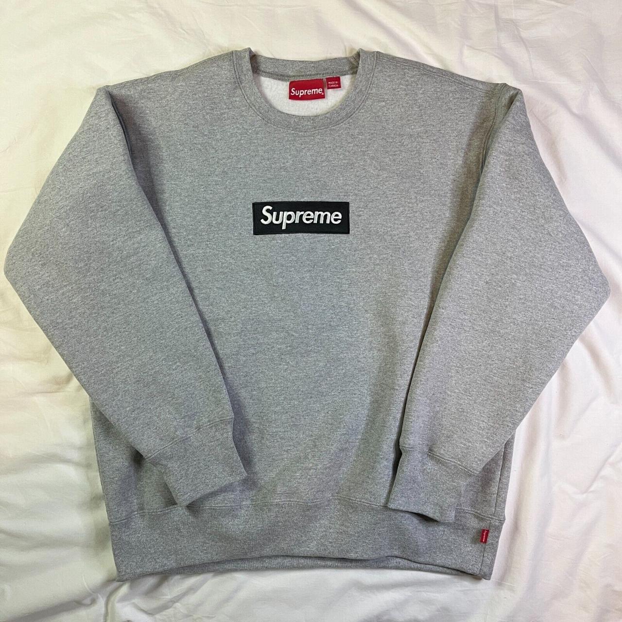 Supreme Box Logo Crewneck Heather Grey FW22 Size